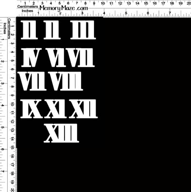 roman numerals 23 mm high 100 x 150 min buy 3